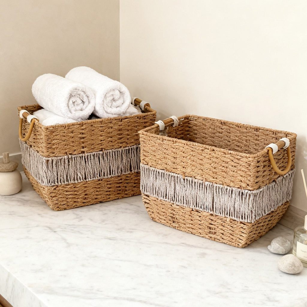 Natural Meadows Storage Basket | High & Bury