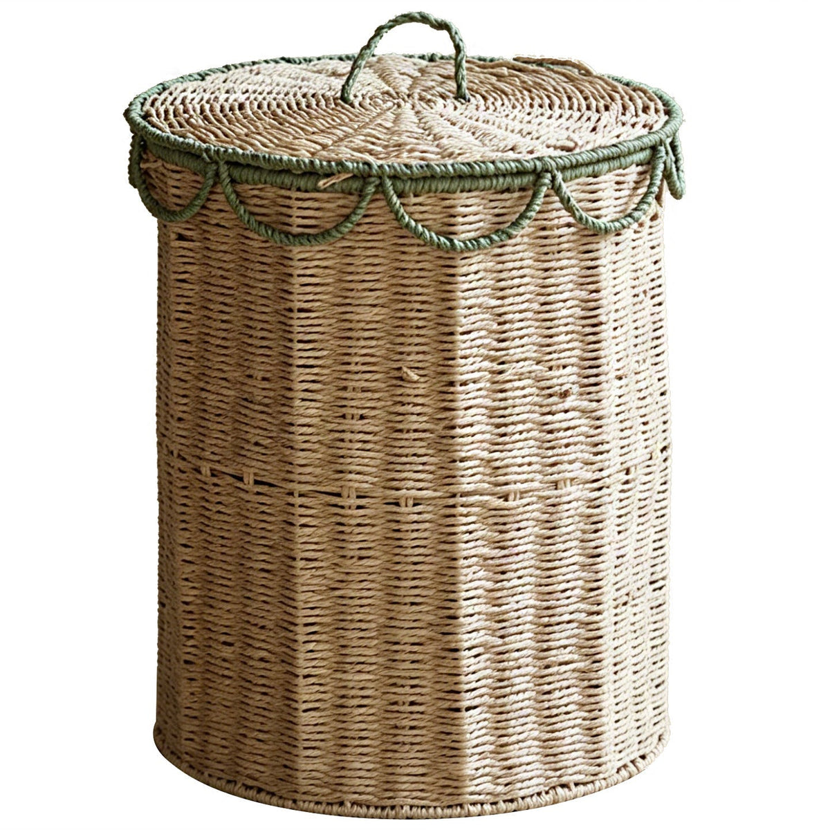 Natural Storage Basket with Lid | High & Bury