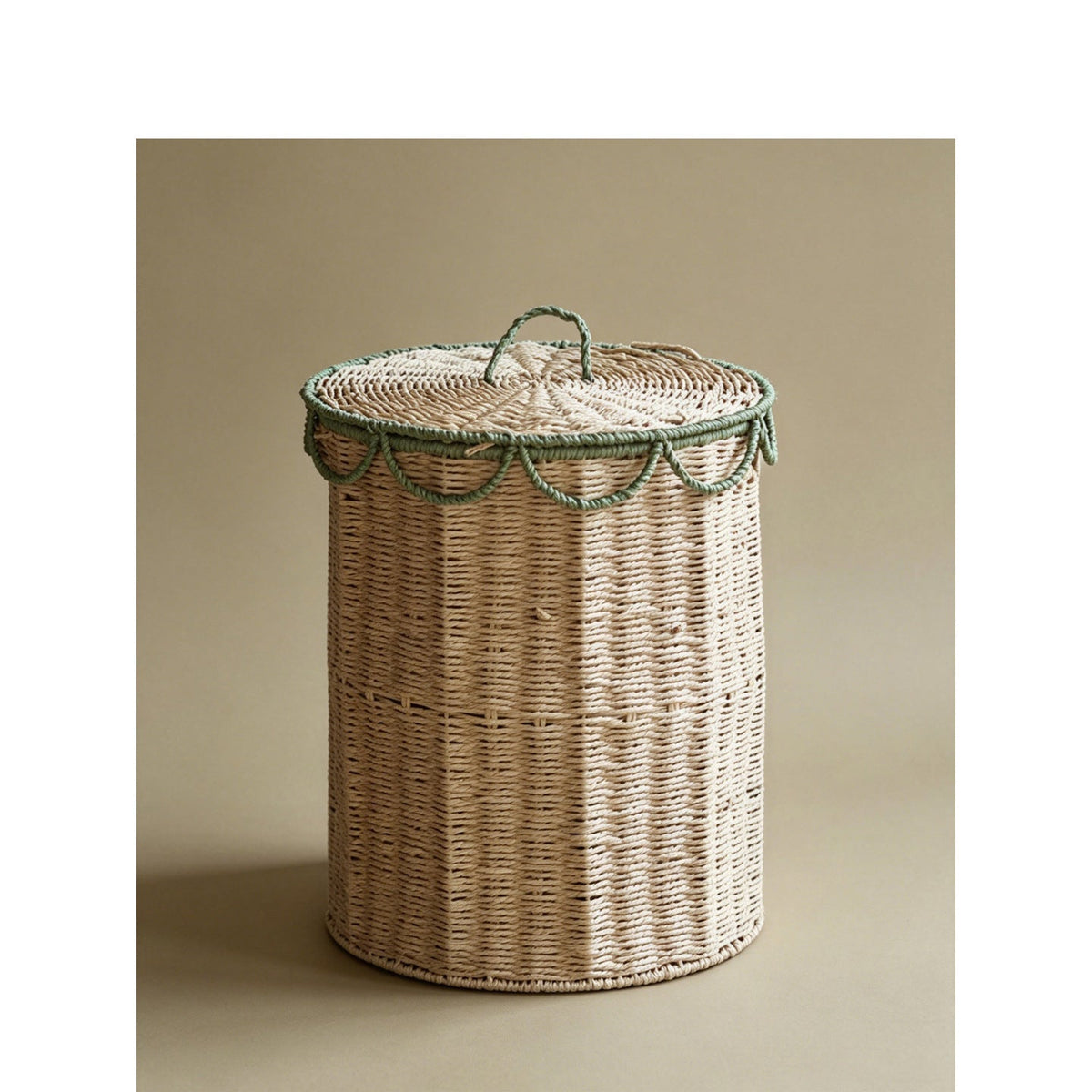 Natural Storage Basket with Lid | High & Bury