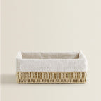 Natural Storage Basket with Removable Lining | High & Bury