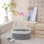 Natural Storage Basket with Ribbons | High & Bury