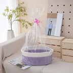 Natural Storage Basket with Ribbons | High & Bury