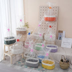 Natural Storage Basket with Ribbons | High & Bury