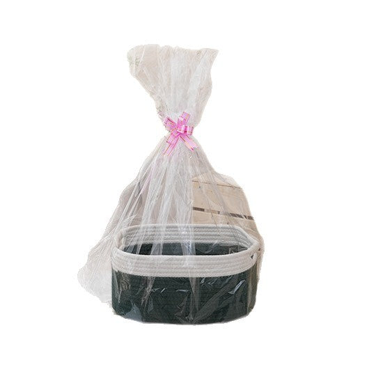Natural Storage Basket with Ribbons | High & Bury