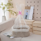 Natural Storage Basket with Ribbons | High & Bury