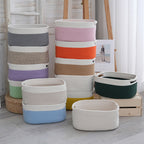 Natural Storage Basket with Ribbons | High & Bury