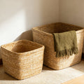 Natural Storage Basket with Woven Design | High & Bury