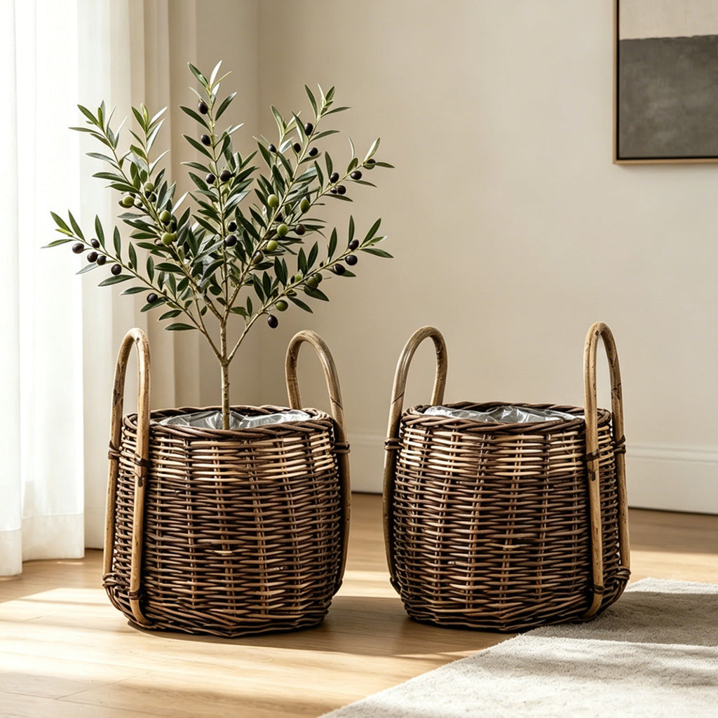 Natural Woven Storage Basket | High & Bury