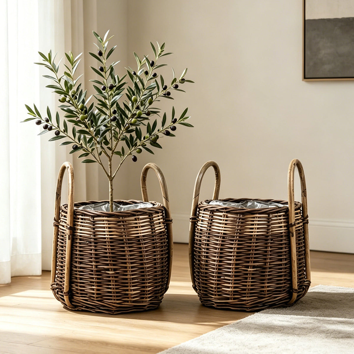 Natural Woven Storage Basket | High & Bury
