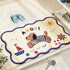 Nautical-Themed Memory Foam Bath Mat | High & Bury