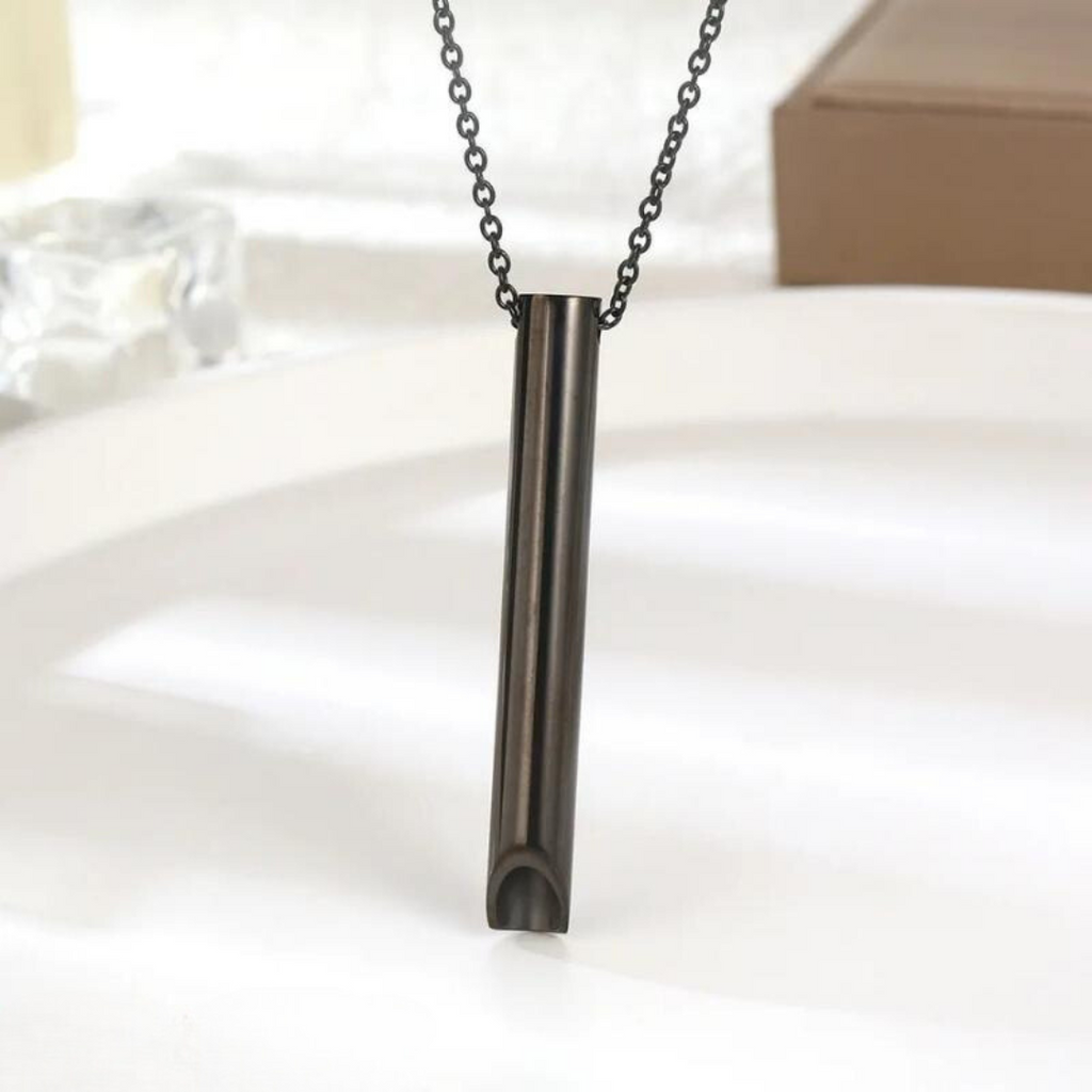 Nicotine-Free Breathing Aid Necklace for Smoking Cessation