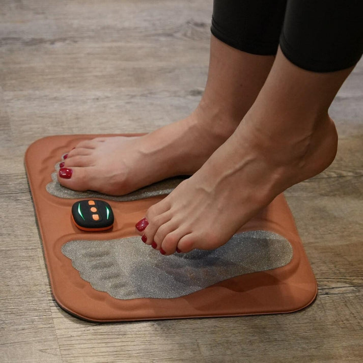 NMES Electrical Foot Stimulator with Foldable Pad and Remote Control
