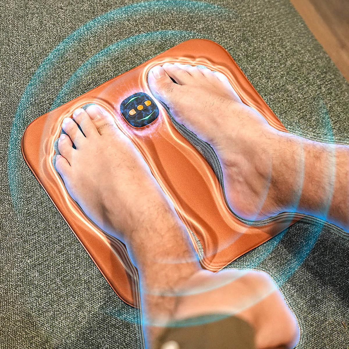 NMES Foot Stimulator with Foldable Copper-Fibre Pad and Remote Control, view 5