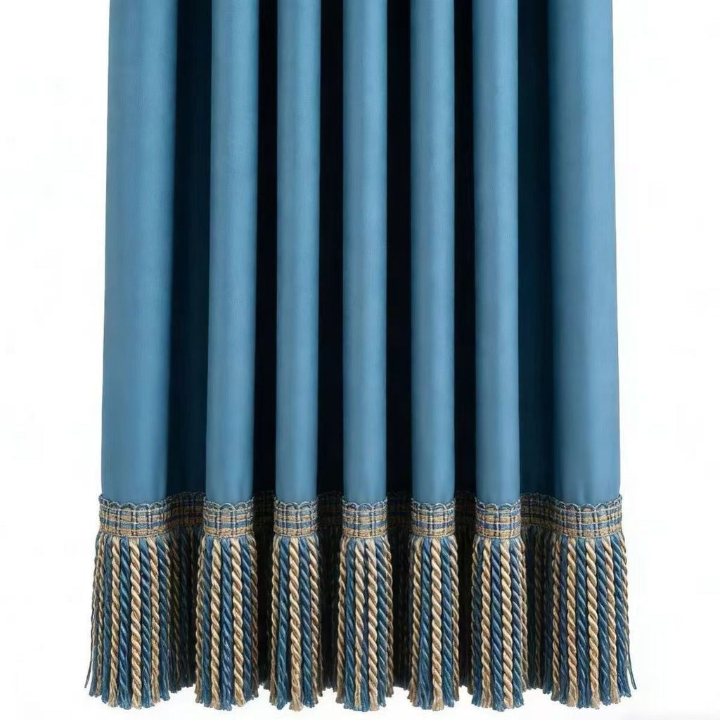 Noble Curtain with Fringe Trim | High & Bury