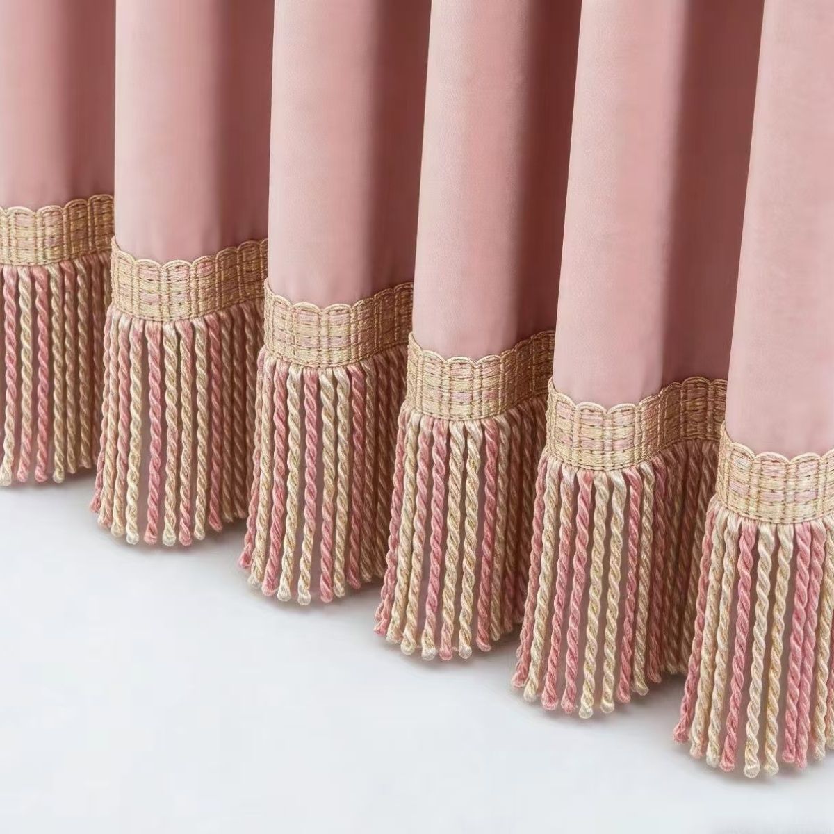 Noble Curtain with Fringe Trim | High & Bury