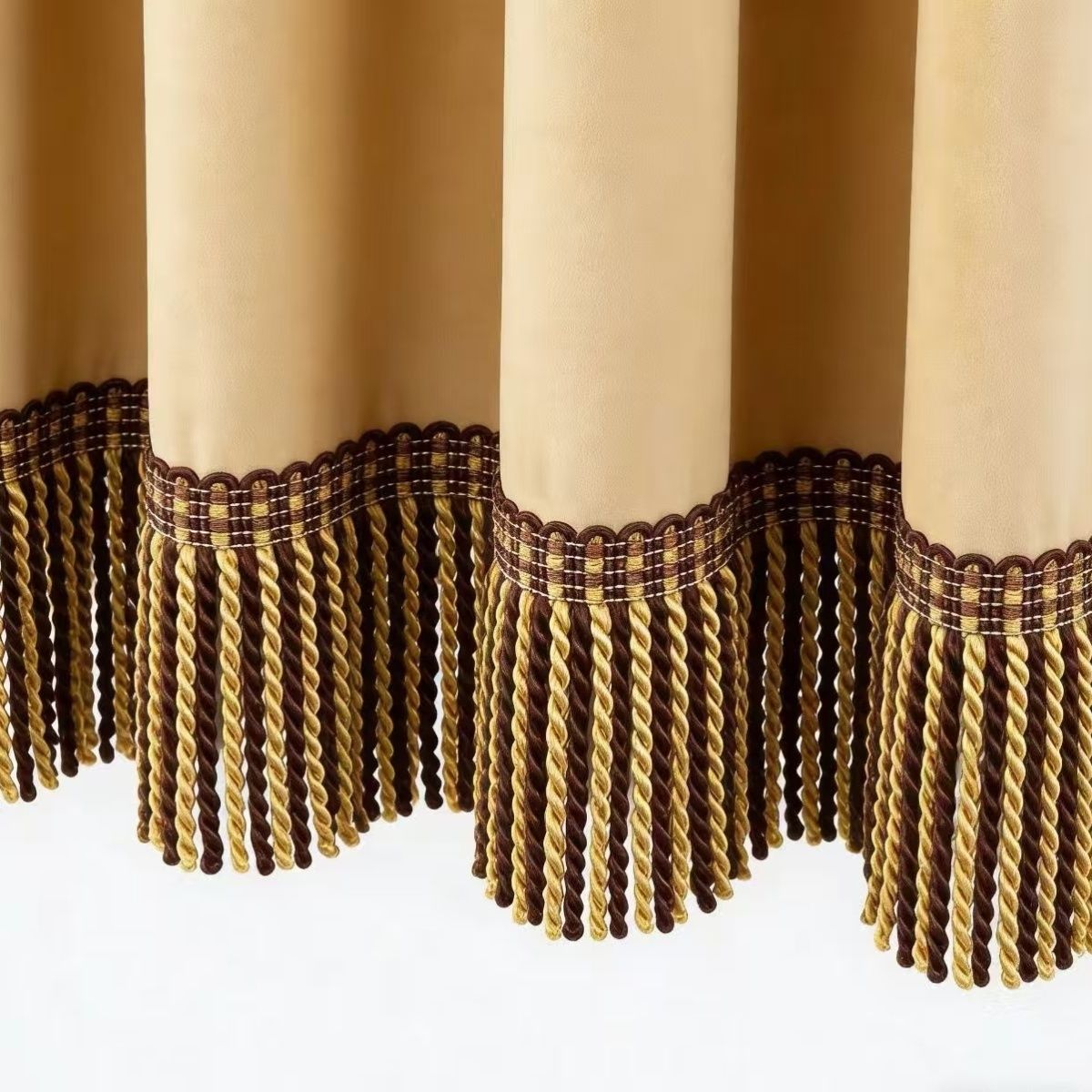 Noble Curtain with Fringe Trim | High & Bury