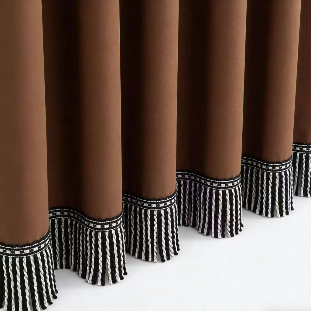 Noble Curtain with Fringe Trim | High & Bury