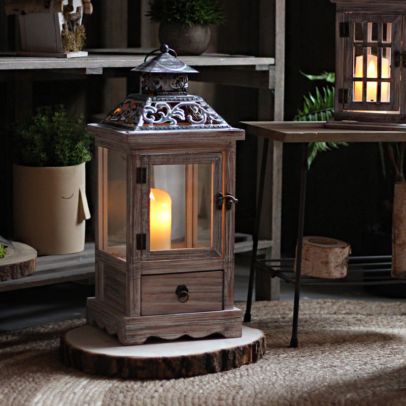 Nostalgic Lantern Wood Metal | High & Bury