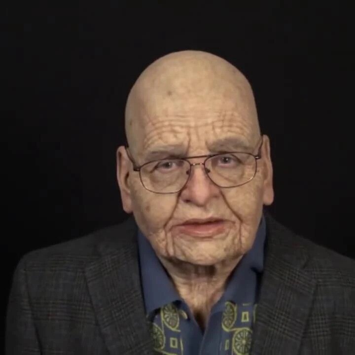 Old Man Halloween Mask, Realistic Latex Costume Mask for Adults, view 15