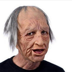 Old Man Halloween Mask, Realistic Latex Costume Mask for Adults, view 17
