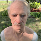 Old Man Halloween Mask, Realistic Latex Costume Mask for Adults, view 2