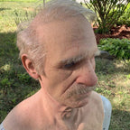 Old Man Halloween Mask, Realistic Latex Costume Mask for Adults, view 3