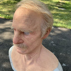 Old Man Halloween Mask, Realistic Latex Costume Mask for Adults, view 4