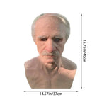 Old Man Halloween Mask, Realistic Latex Costume Mask for Adults, view 5