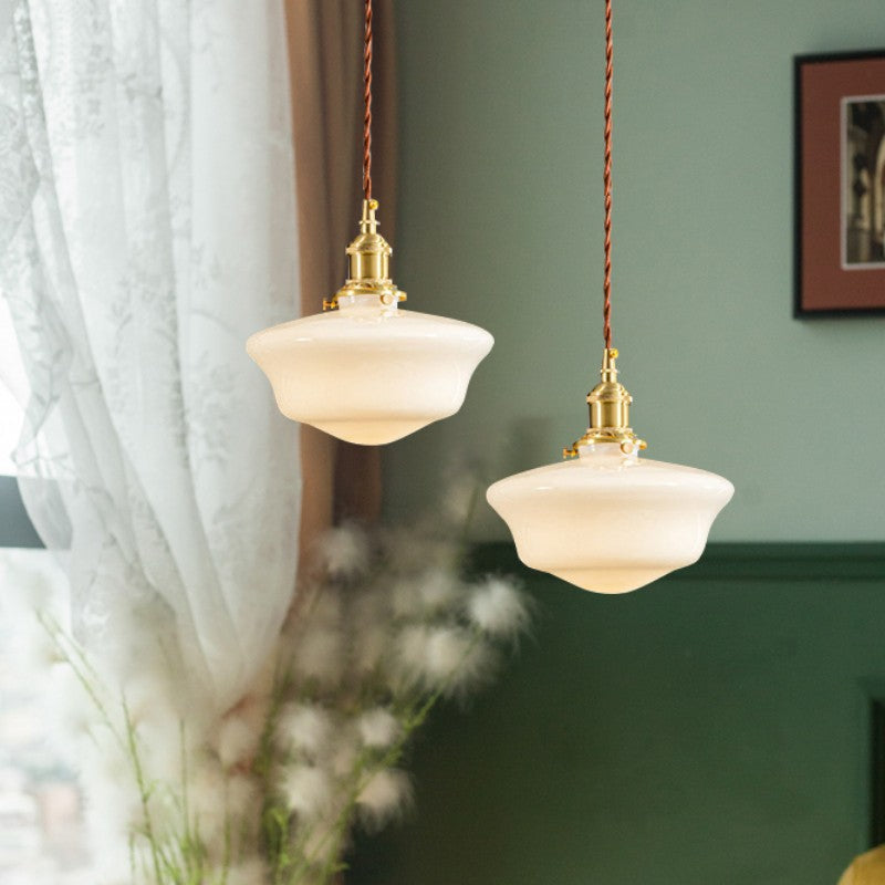 Opalines Glass LED Vintage Pendant Light | High & Bury