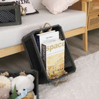 Open Storage Basket with Natural Fiber and Raffia Covering | High & Bury