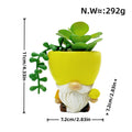 Original Flower Pot Figure with Gnome Motif | High & Bury