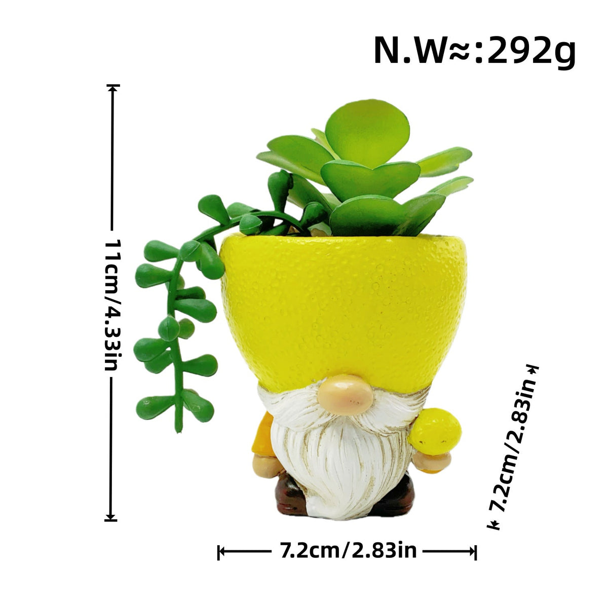 Original Flower Pot Figure with Gnome Motif | High & Bury