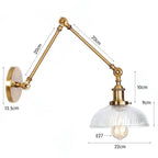 Orlunda Glass Adjustable Wall Lamp