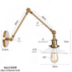 Orlunda Glass Adjustable Wall Lamp