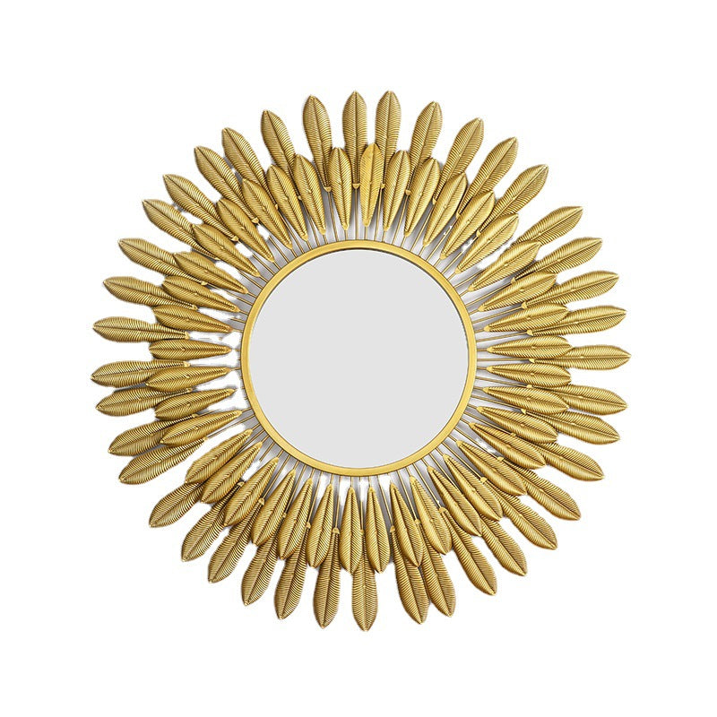 Ornamental Leaf-Designed Wall Mirror | High & Bury