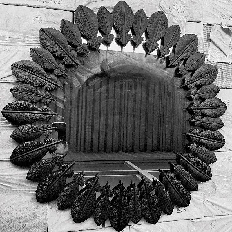 Ornamental Leaf-Designed Wall Mirror | High & Bury