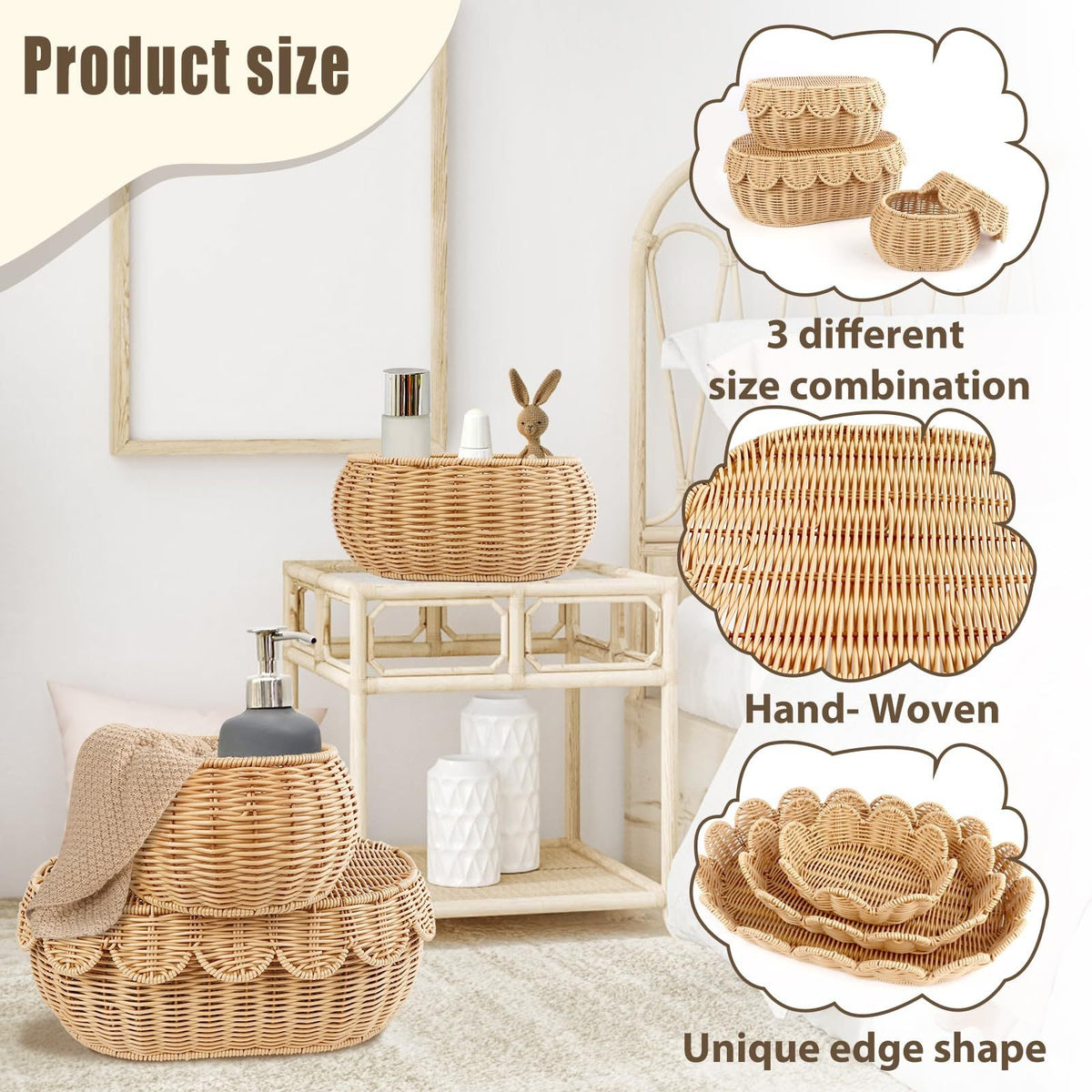 Ornate Decoration Basket made from Natural Materials | High & Bury
