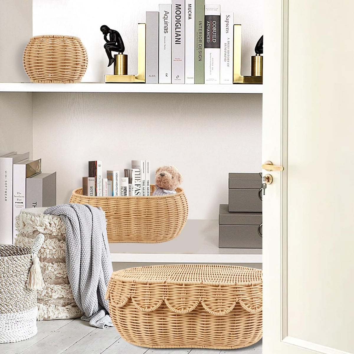 Ornate Decoration Basket made from Natural Materials | High & Bury