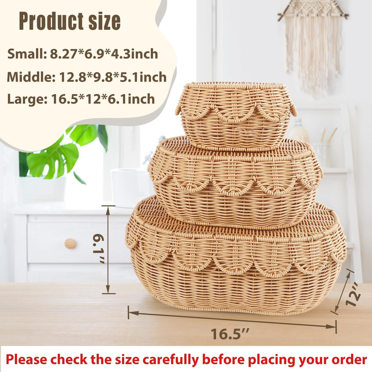 Ornate Decoration Basket made from Natural Materials | High & Bury