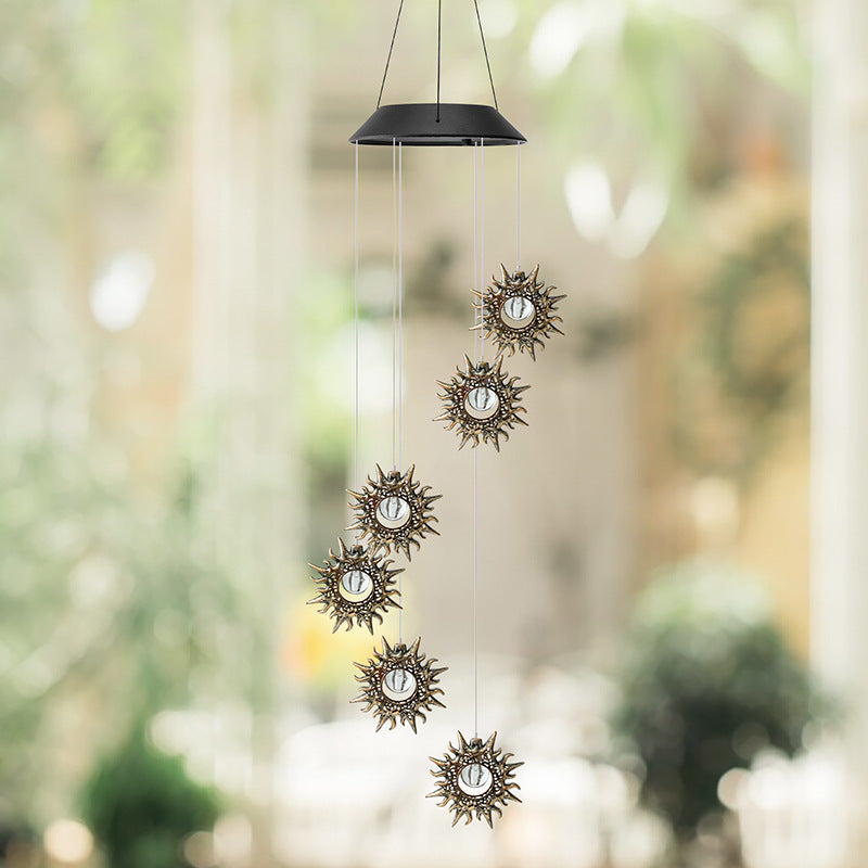 Outdoor Metal Star Wind Chime with Resonating Aluminum Tubes | High & Bury