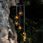 Outdoor Metal Star Wind Chime with Resonating Aluminum Tubes | High & Bury