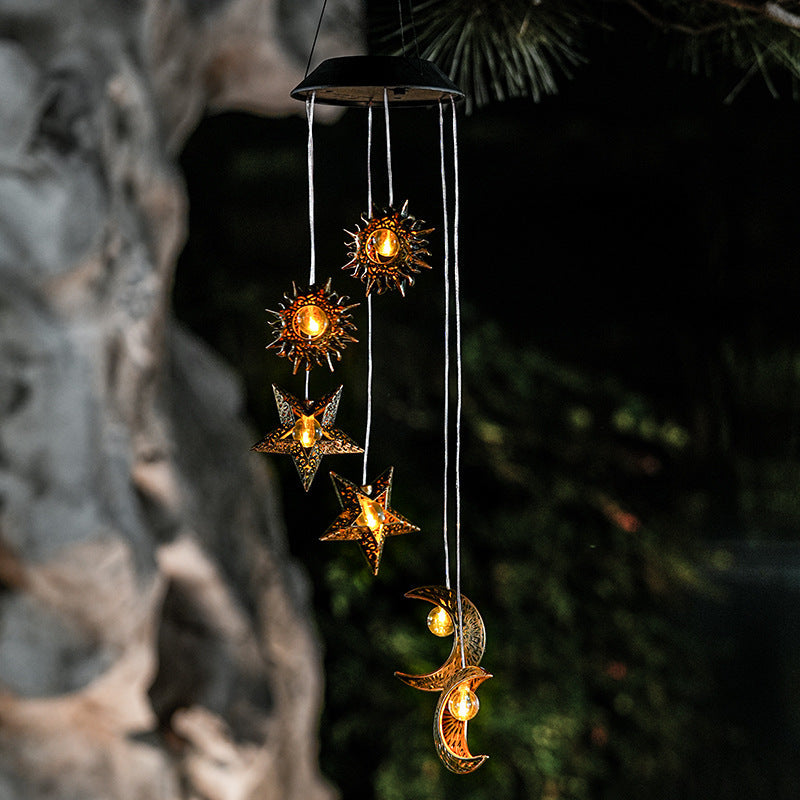 Outdoor Metal Star Wind Chime with Resonating Aluminum Tubes | High & Bury