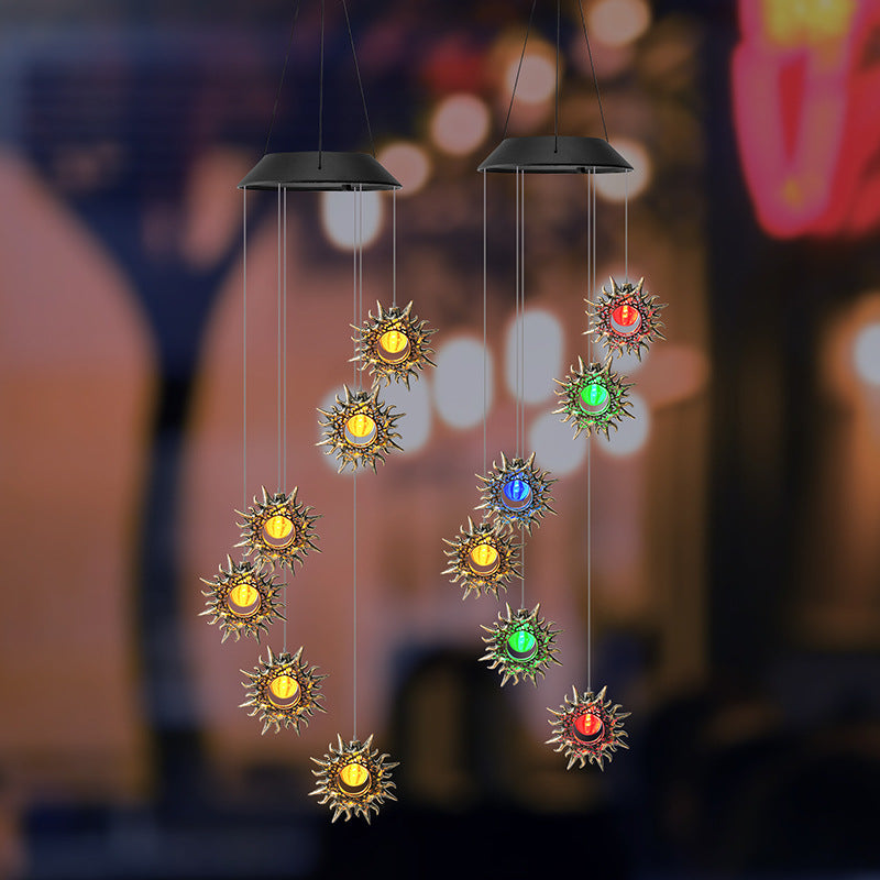 Outdoor Metal Star Wind Chime with Resonating Aluminum Tubes | High & Bury
