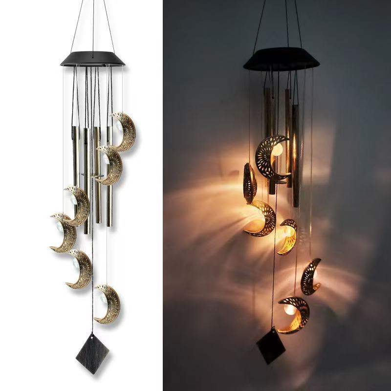 Outdoor Metal Star Wind Chime with Resonating Aluminum Tubes | High & Bury