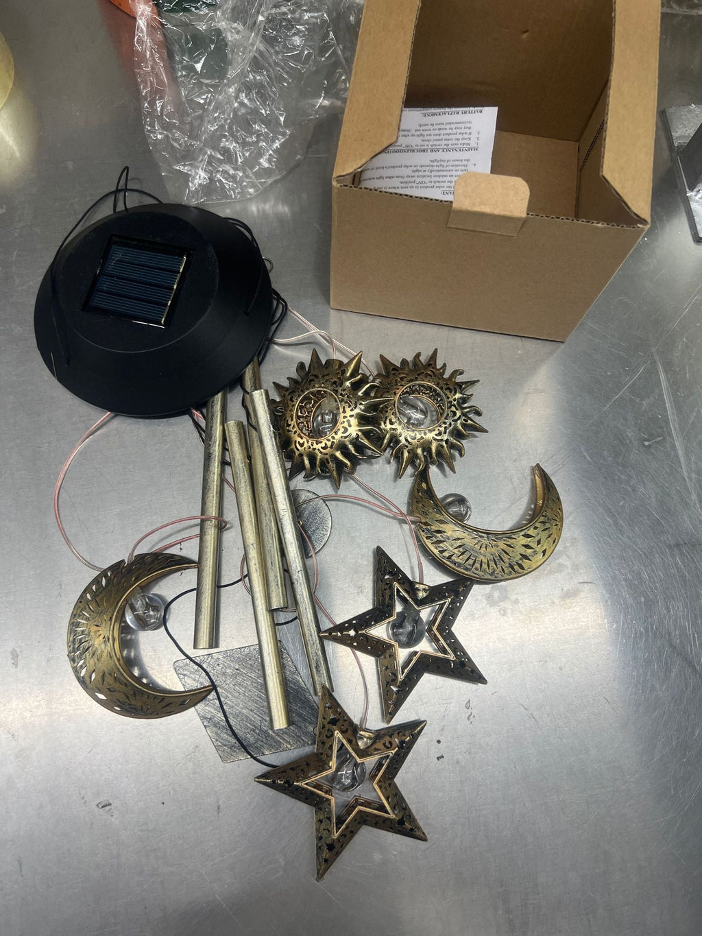 Outdoor Metal Star Wind Chime with Resonating Aluminum Tubes | High & Bury