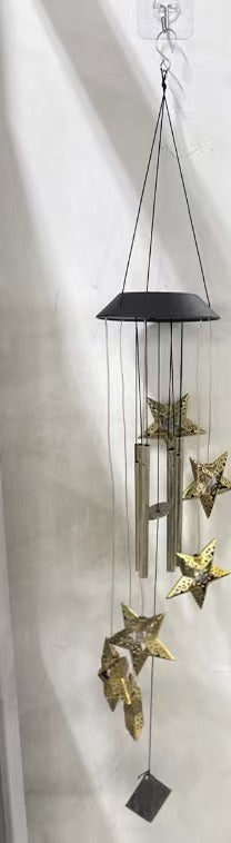 Outdoor Metal Star Wind Chime with Resonating Aluminum Tubes | High & Bury