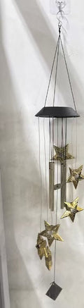 Outdoor Metal Star Wind Chime with Resonating Aluminum Tubes | High & Bury