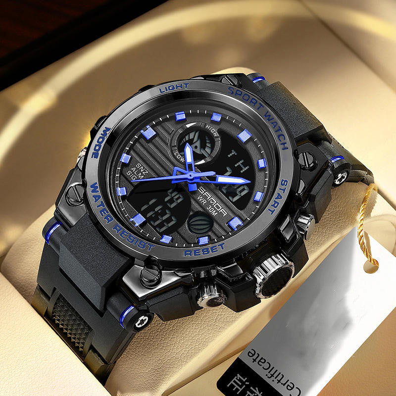 Outdoor Multifunctional Luminous Watch with Press-Activated Illumination, view 2