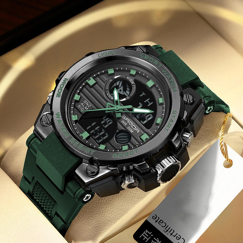 Outdoor Multifunctional Luminous Watch with Press-Activated Illumination, view 5