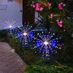 Outdoor Solar Firework Starburst LED Garden Stake Lights | High & Bury